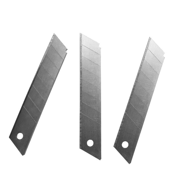 Lames sécables Lames de rechange 18 mm pour couteaux à tapis, cutters, couteaux sécables, PU 10 pièces