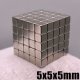 5x5x5 mm neodymium magnet N35, nickel-plated