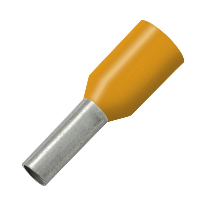 Embouts de fil 0.5mm² orange PU 100 pièces