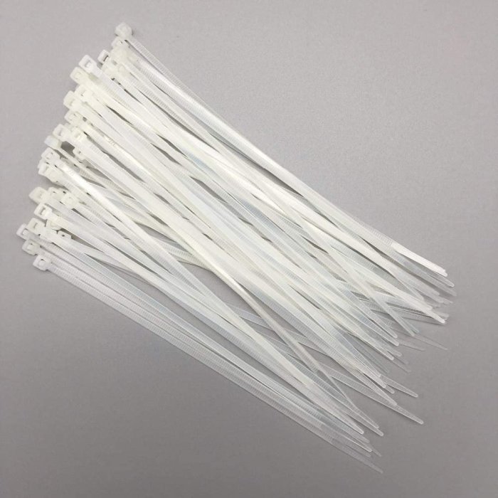 Cable tie 7.2x200mm PU 100 pieces White