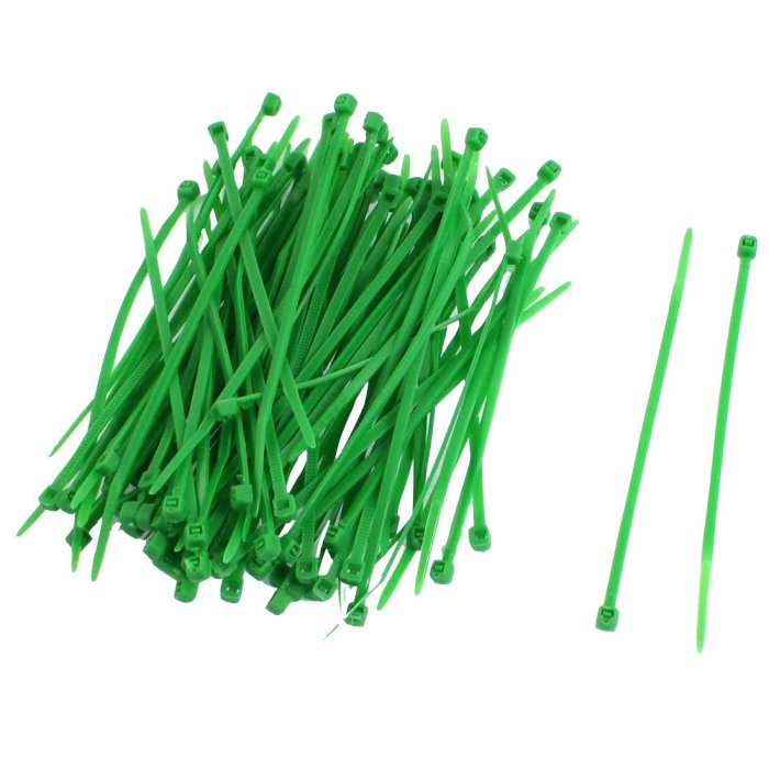 Cable tie 4.8x200mm PU 100 pieces Green