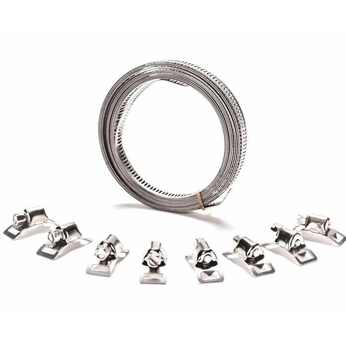 Endless hose clamp straps stainless steel W2 9mm 3 meters with 6 locks