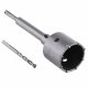 Core bit socket drill SDS Plus 30-160 mm diameter complete for rotary hammer 35 mm (4 cutting edges) without extension