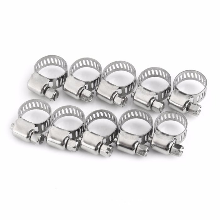 Hose clamps W4 stainless steel band width 9mm / 12mm