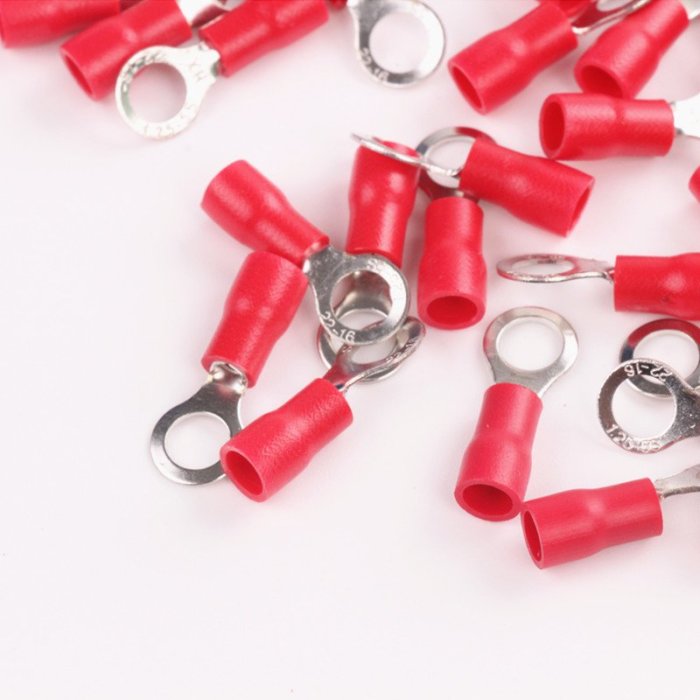 Ring cable lug insulated 0.5-6mm² M3-M8 PU 50 pieces 0.5-1.5mm² red M4