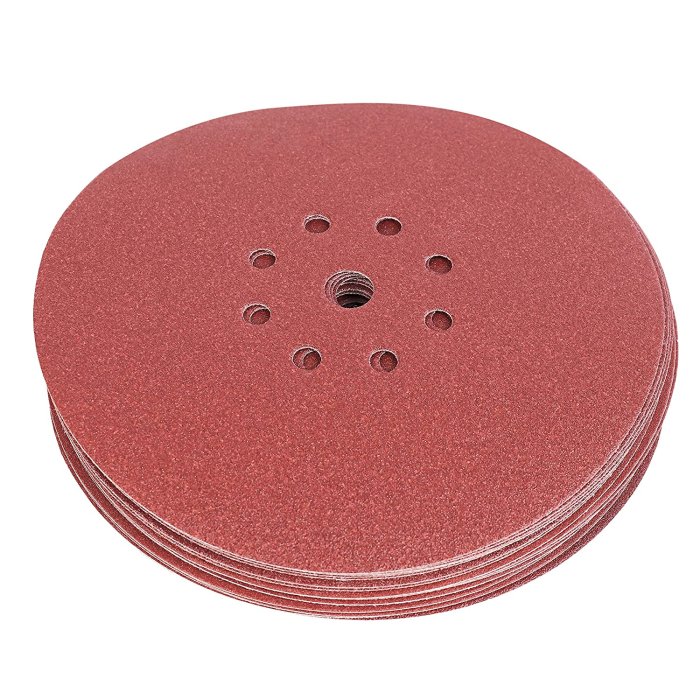 Velcro sanding discs 225mm P40 - P240 8 holes perforated PU 10 pieces P180